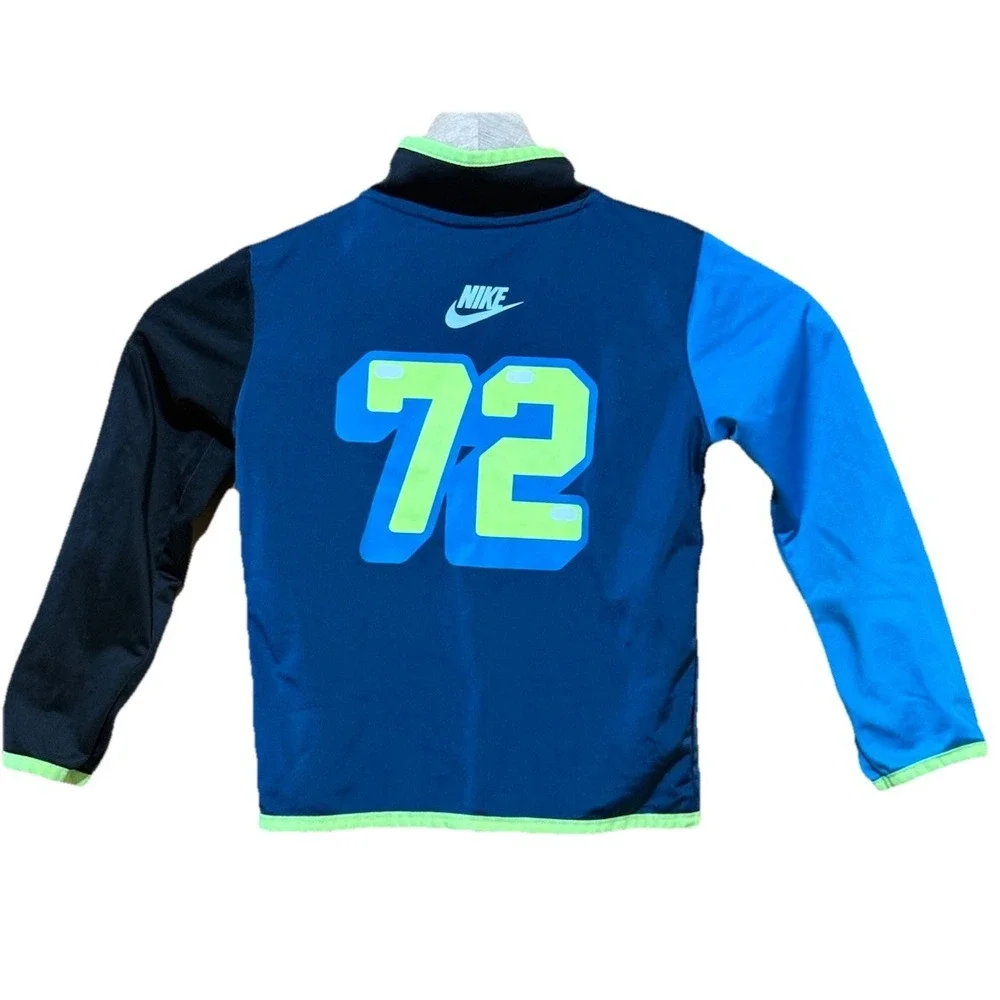 Nike Boys Tricot Track Jacket‎ Black Valerian Blue Size